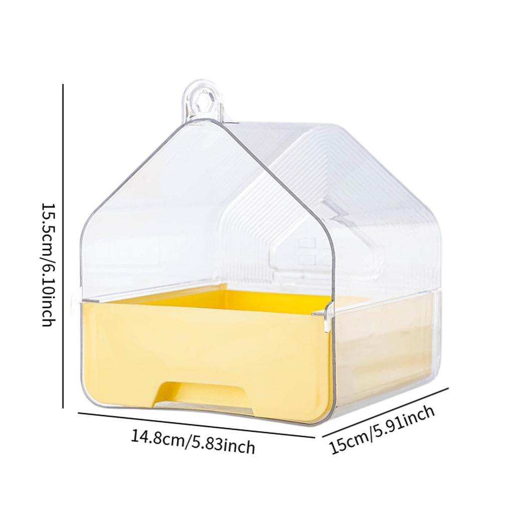 Pet Bird Bath Box,Parrot Bathing Tub, Birdcage, Small Bird Cage, Parrot Water