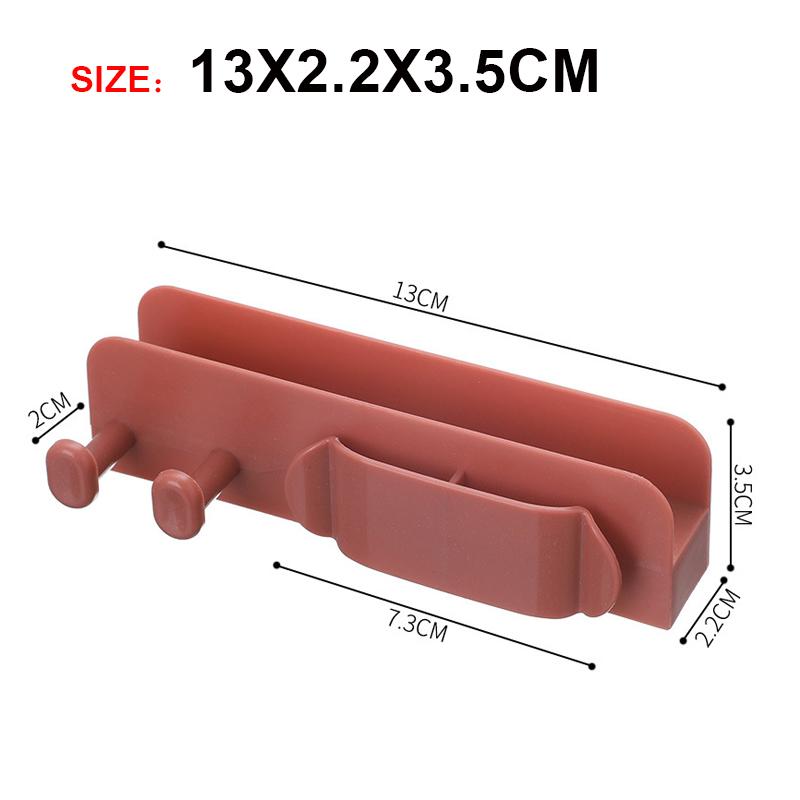 4 Pcs White Wall Mounted Self-adhesive Trash Bags Storage Rack Film Wrap Organizer Holder