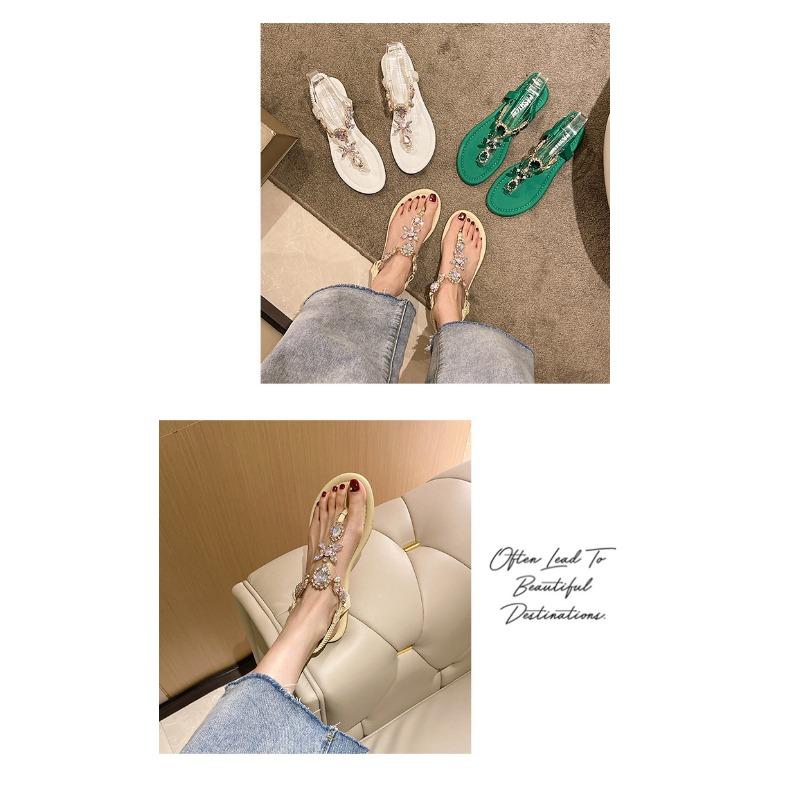 Sandals for Women In Summer, Big Rhinestones, European and American Sizes