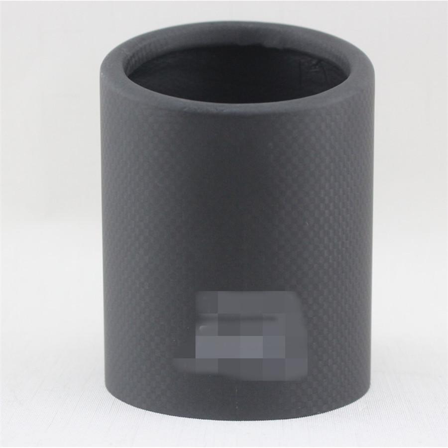 Cubierta de Escape de Fibra de Carbono Real de 89 mm Punta de Silenciador de Escape Mate