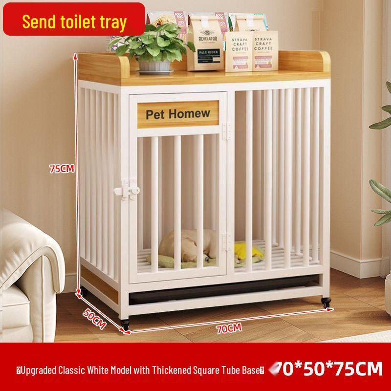 Indoor Large Dog Kennel with Toilet Separation, Thickened Bedroom Pet Cage