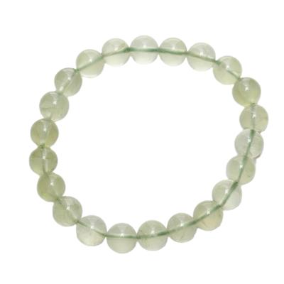KOUOKU Old Prehnite Bracelet 9mm Power Stone Good Luck Natural Stone Prayer Beads [K Memories] (Prehnite-9mm)