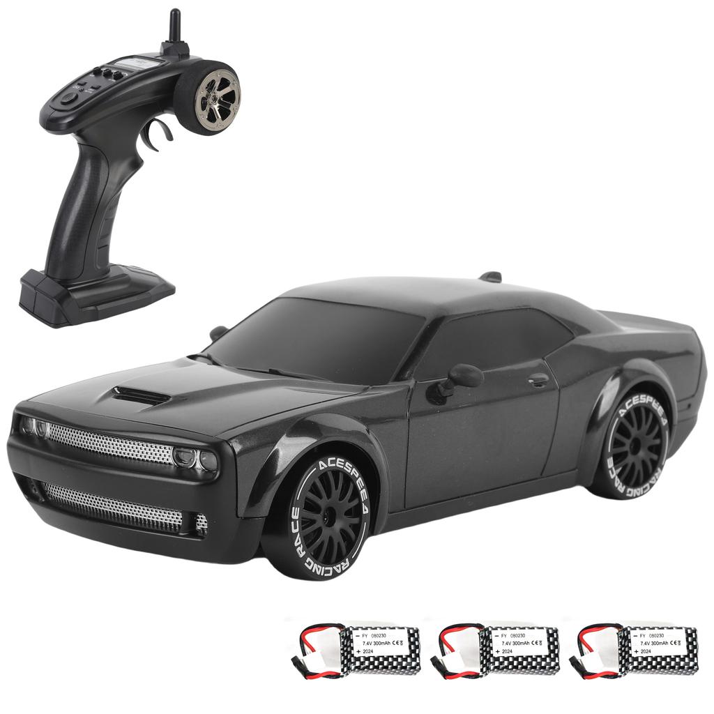 Remote Control Drift Car, 2.4GHz 1:20 Scale 4WD Model Vehicle with Gyro and LED Lights, 360 Degree Drifting Toy Car for