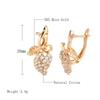 Rose Gold Color Full Paved Natural Zircon English Earrings For Women Crystal Flower Daily Fine Jewelry Girl Gift