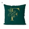 1Pc Green Pillow Cover 45*45cm Gold Letters Throw Pillow Cushion Cover Car Home Decoration Sofa Cushion Covers Pillowcase