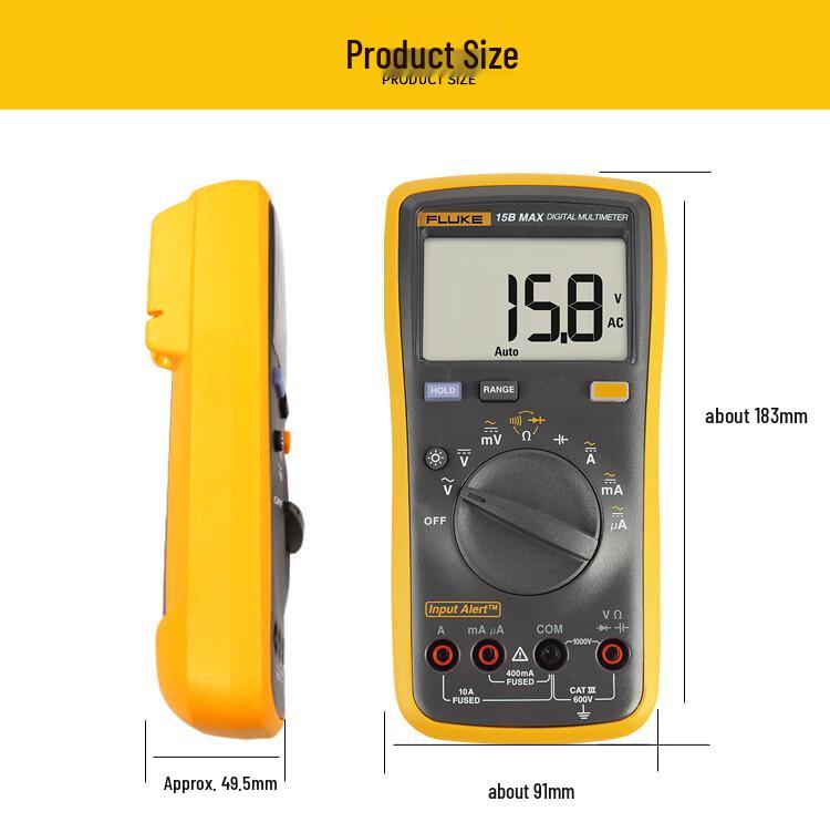 FLUKE F17B MAX Digital Handheld High-Precision Multifunctional Electrician's Multimeter