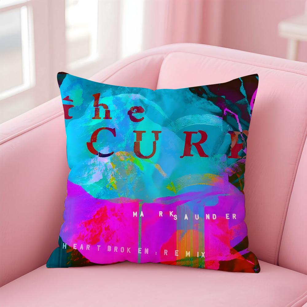 Band The Cure Cushion Cover Linen Pillowcase Cover Soft Decor For Sofa Home Room