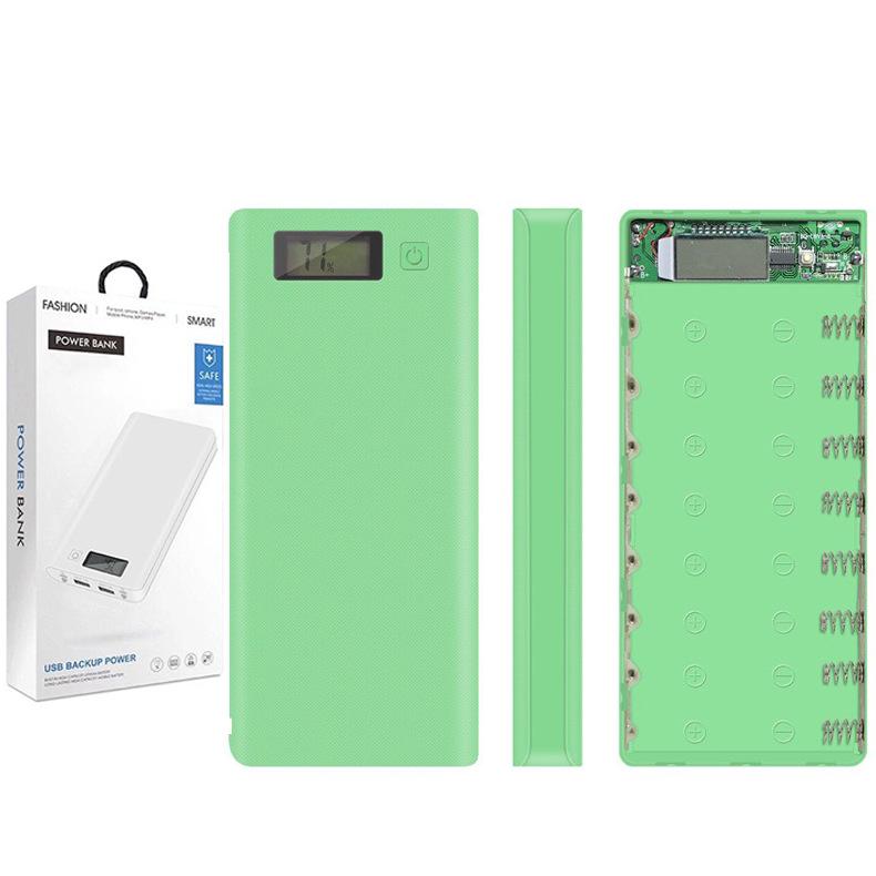 8-Cell Weld-Free Power Bank Kit with Dual Input and LCD Display