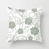 Delicate Fresh Green Pillowcase Art Pattern Cushion Cover Geometric Breathable Decoration