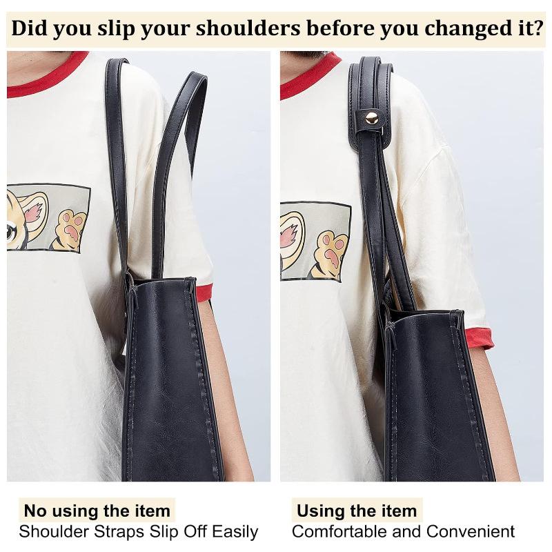 Pu Leather Shoulder Strap Pad Soft Cushion Easy Fit Pressure Relief For Handbags Backpacks Daily Use