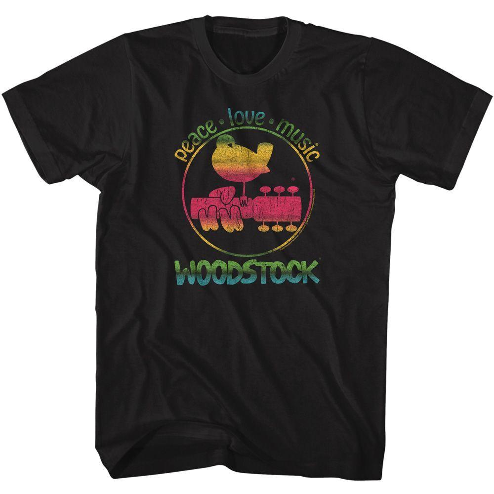 Woodstock Gradient Black Adult T-Shirt