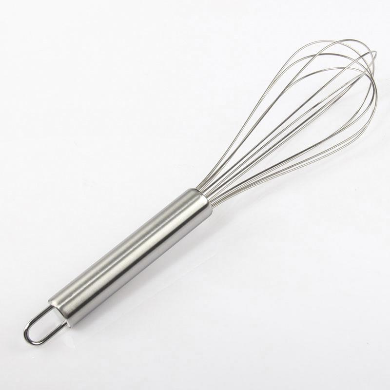6-Wire Stainless Steel Manual Whisk for Kitchen and Cake Mixing