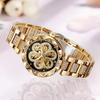 FORSINING Luxury Women's Automatic Watch Flower Skeleton Ladies Mechanical Wristwatch with Diamond Cut Bezel & Crystal Bracelet