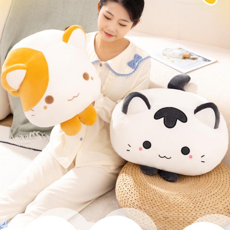 Soft Cat Pillow, Cute Cartoon Cat Design, Plush Sofa Cushion For Home, Bed, And Play
