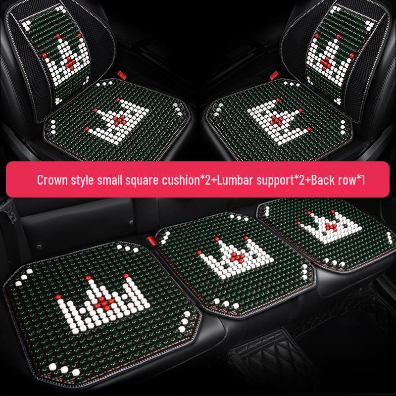 HANDUNYOU 3D Breathable Wooden Bead Car Seat Cushion Set