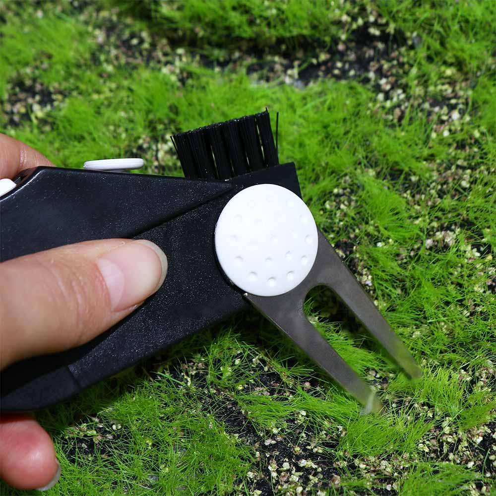 Pitch Repairing with Brush Golf Pitch Accessories Score Counter Golf Divot Repair Tool Green Fork