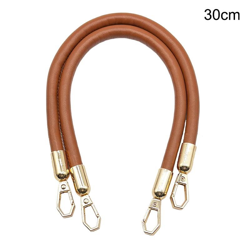 

2Pcs Soft Leather Shoulder Bag Straps Short Bag Handles Diy Replacement Purse Belt Handbag Strap Bag Accessories 30cm коричневий