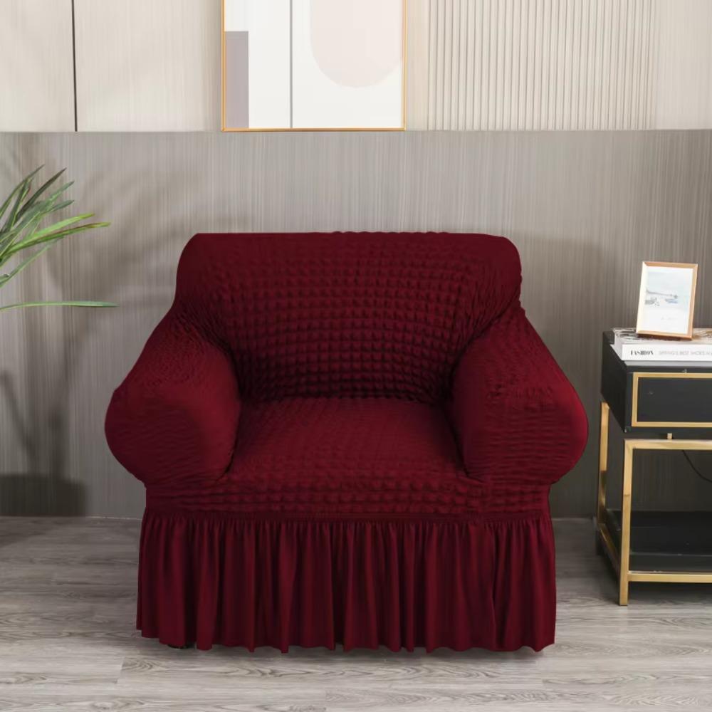 1/2/3/4 Seater Seersucker Grid Sofa Cover Dirt-resistant Sofa Slipcover Sofa Protecter  Living Room