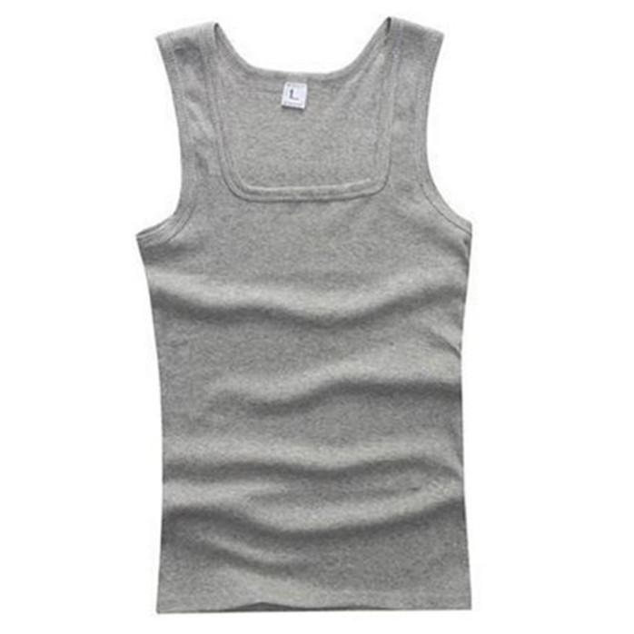 Men's Thin Square Neck Vest Casual Men's Sweatshirt Sports Breathable Vest