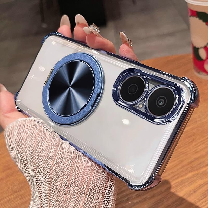 Enjoy 81 Mobile Phone Case Airbag Anti-drop Soft Case Play 11Plus Decompression Rotating Magnetic Bracket Protective Cover