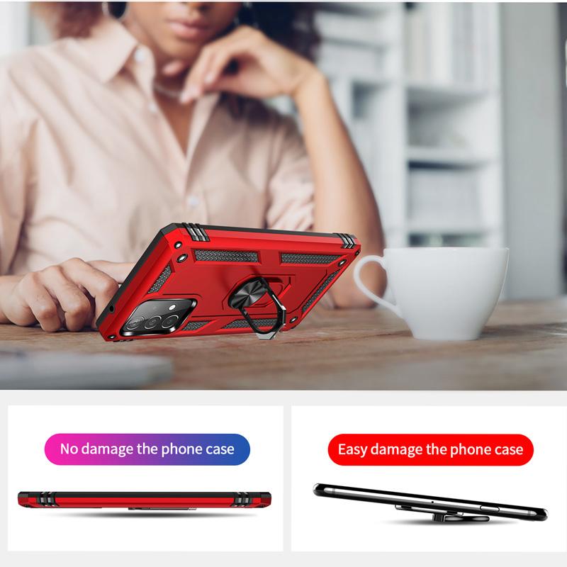 Fashion Armor Case For Samsung Galaxy S24 S23 S21 S20 FE Ultra S10 S9 Plus Note 20 Ultra Metal Ring Anti-drop Cover