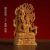 Acala Buddha Wood Natural One of the Five Great Wisdom Amulet for Good Zodiac and Protection from Evil H X W X Statue, Carving, High-Quality Boxwood,