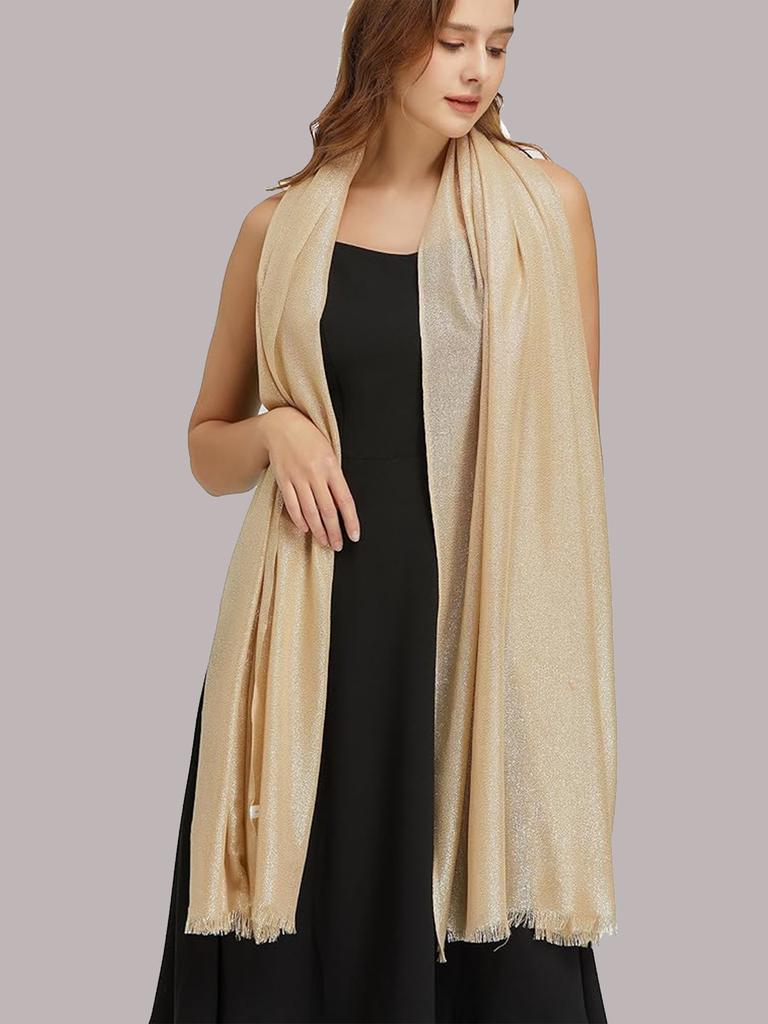 Golden Glitter Hijabs For Woman Wedding Party Stoles Ramadan Muslim Scarf Women Islam Turban Bandana Elegant Ladies Party Shawls