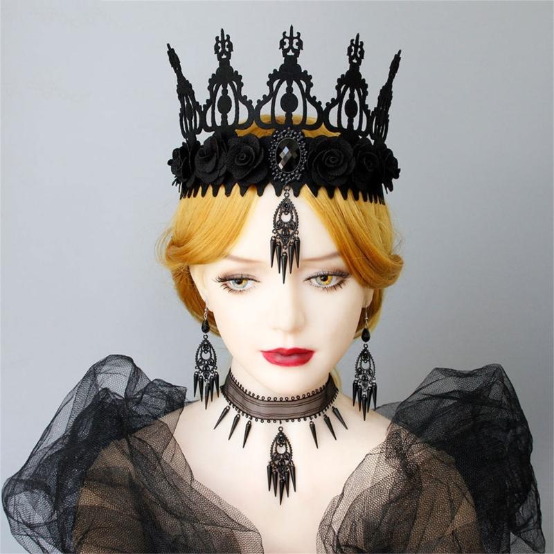 Witch Crown Props Carnivals Event Cosplay Costume Female Gothic Wedding Headwear