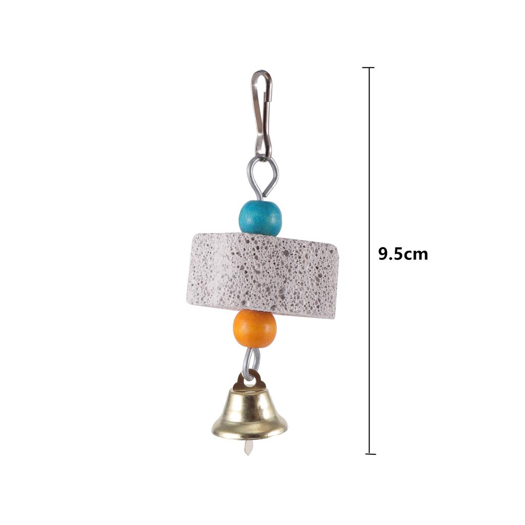 Stone Mineral Pet Supplies Bird Cage Toy Grinding Stone Flower Shape Hang Style Parakeet Toy For Parrot