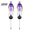 Halloween Party Supplies 2Pcs Solar Skeleton Yard Stake, LED Garden Lights, Waterproof Wireless Stakes Realistic Skull Figurines for Outdoor