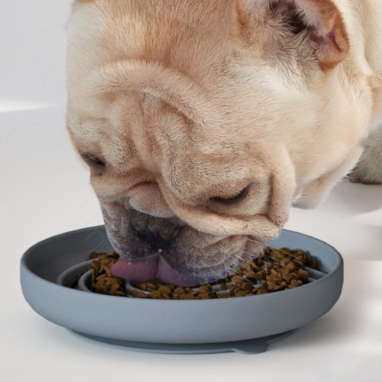 Silicone Pet Slow Feeding Bowl Anti-Choking Non-slip Easy Clean Slow Down Eating Puzzle Feeder for Medium Large Breed Dogs Cats