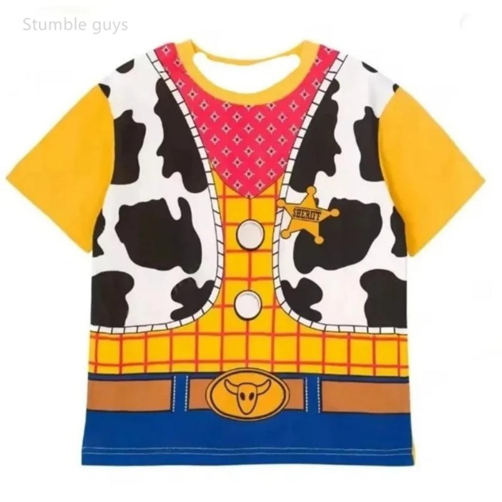 

Kids Toy Story Cartoon Print T-Shirt Summer Short Sleeve Cute Character Design Soft Cartton Casual Daily Tops 110