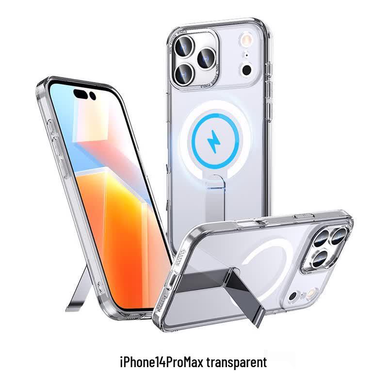 CAXITON Transparent Magnetic Kickstand Case for iPhone 14 Pro Max