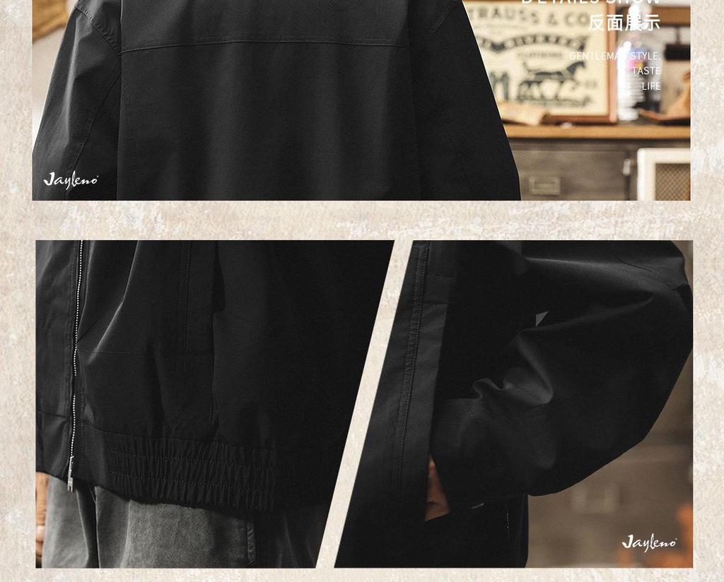 Men's American Retro Lapel Jacket - Spring/Autumn 2025 Loose Casual Pilot Style