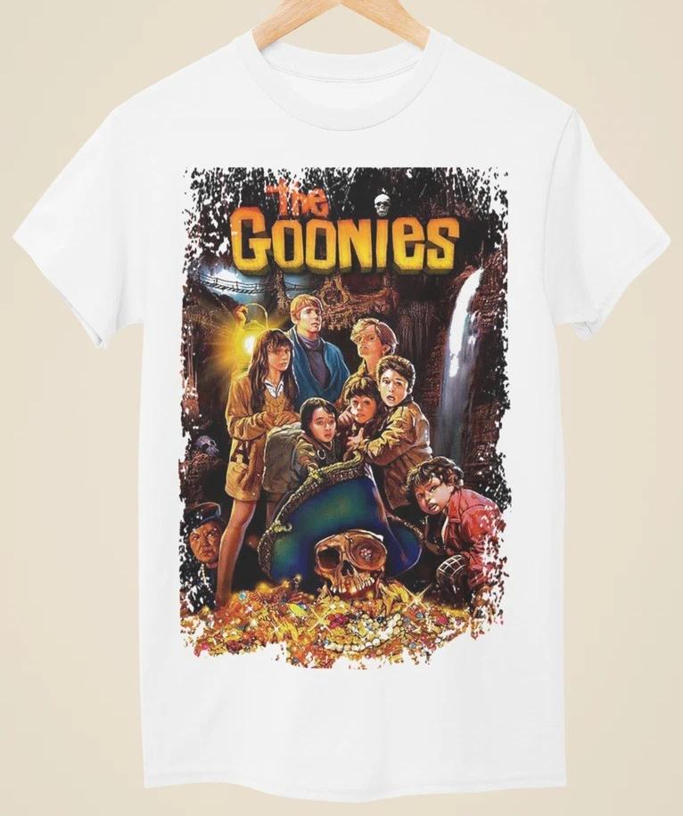 2026 Adventure Movie The Goonies Poster Inspiration Treasure Pattern Printing Unisex Tshirt Shirt Retro Street Tshirt Summer