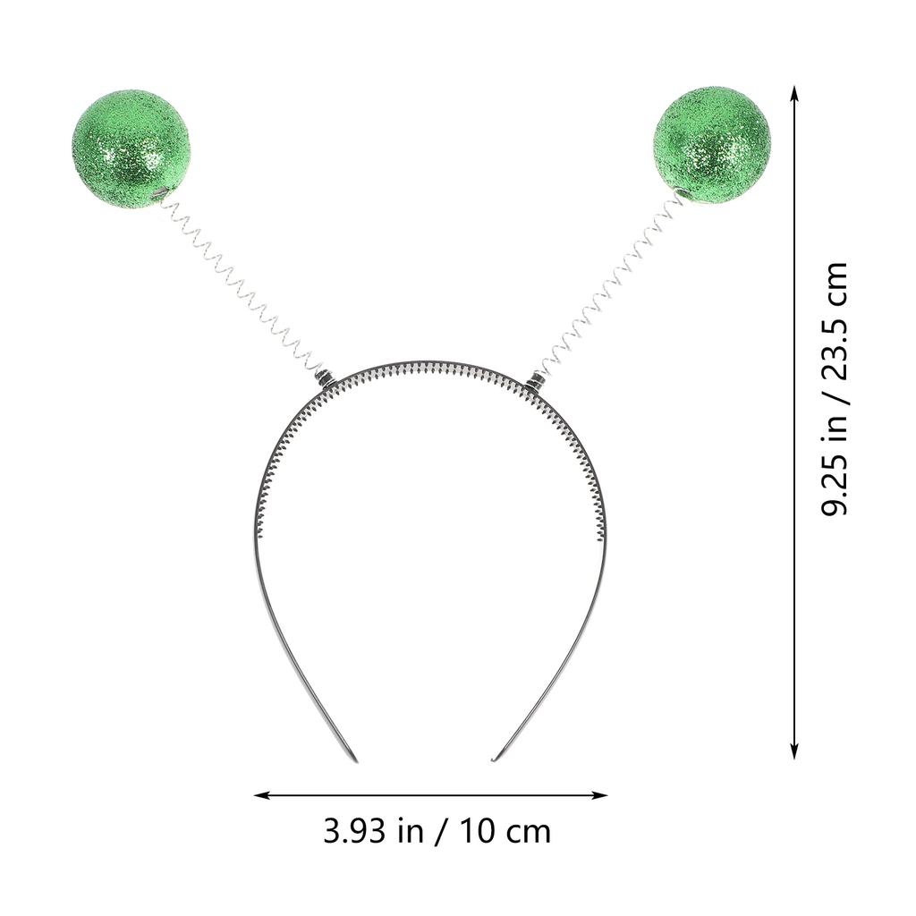 3Pcs Foam Ball Hair Hoop Green Christmas Party Headwear for Adults Holiday Celebration Fun Accessory Gift