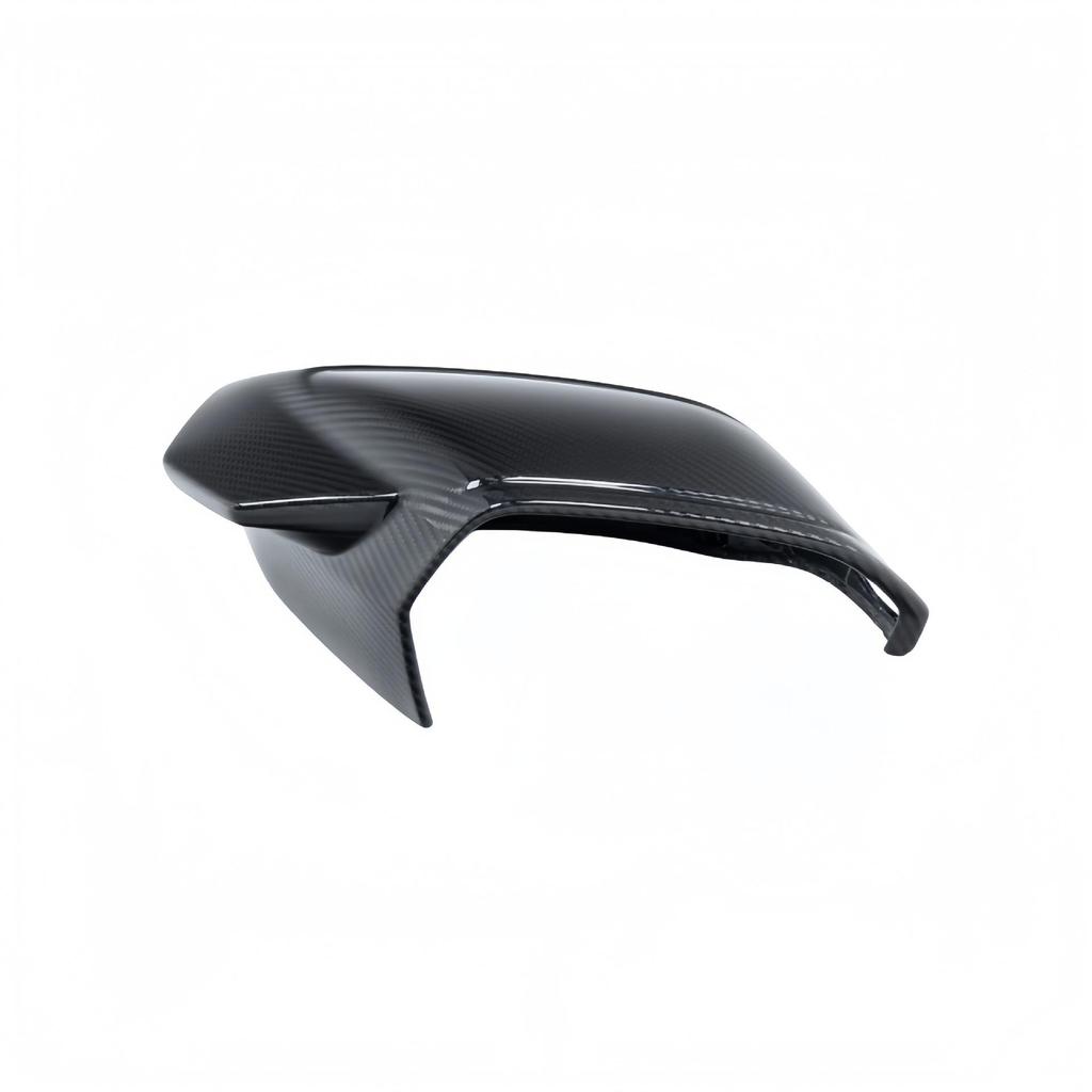 Bullhorn Rearview Mirror Cover for BMW 5 Series G60/G61/G68 & 7 Series G70 In Modified Dry Carbon Fiber.