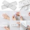 360 Degree Rotation Sockets Wall Holders Charging Socket Shelf Wall-mounted Seamless Power Strip Holders Sticker Holder Fixer