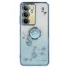 KADEM For Realme C75 4G Case Ring Kickstand TPU Flowers Phone Cover Gradient Glitter