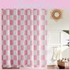 72x72inch Retro Checkerboard Pattern Waterproof Shower Curtain For Home Renovation And Decor