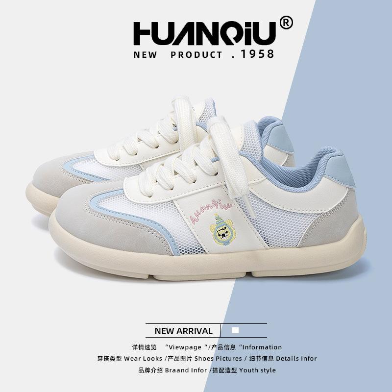 Global Women's Shoes ZHQ3738 New Summer Mesh Student Breathable Versatile Platform White Shoes Women's Casual Board Shoes