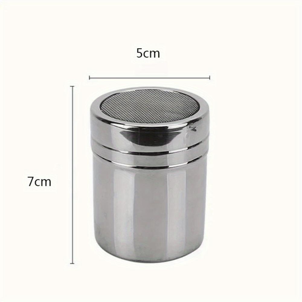2Pcs Stainless Steel Chocolate Shaker Cocoa Flour Coffee Sifter Coffee Stencils Template Strew Pad Duster Spray Set