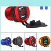 Premium Quality 12v/24v Car Cigarette Lighter Socket Plug Dual Usb Charger Adapter With Led Voltmeter