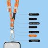 8mm Adjustable Nylon Phone Lanyard with Dual Direction Clips,Zinc Alloy Buckle Crossbody Neck Strap