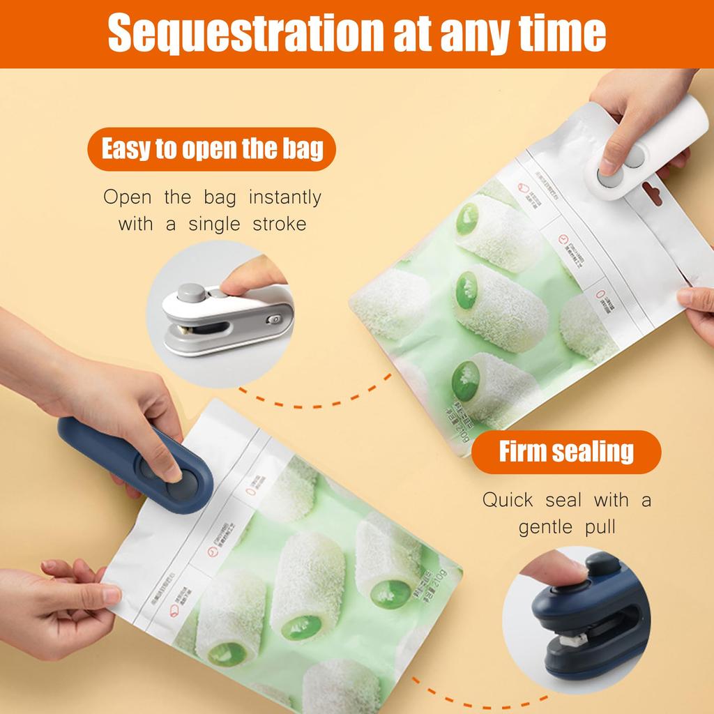 Electric Mini Heat Bag Sealing Machine Package Sealer Bags 2in1 Plastic Bag Sealing Machine Handheld Plastic Bag Heat Sealer