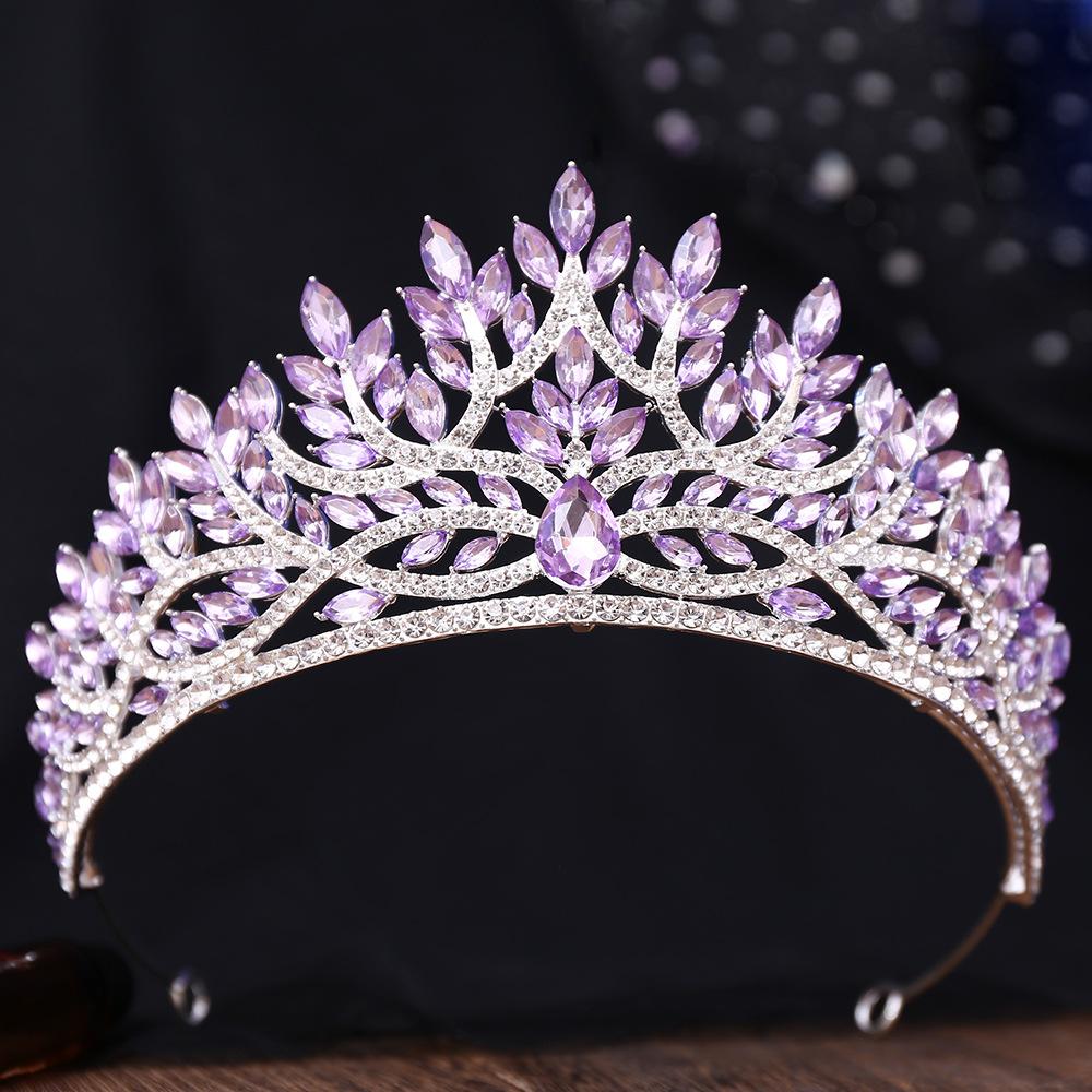 Baroque Crystal Crown for Women Tiaras Bride Wedding Dress Crown Hair Jewelry Princess Queen Party Birthday Headdress Bridal