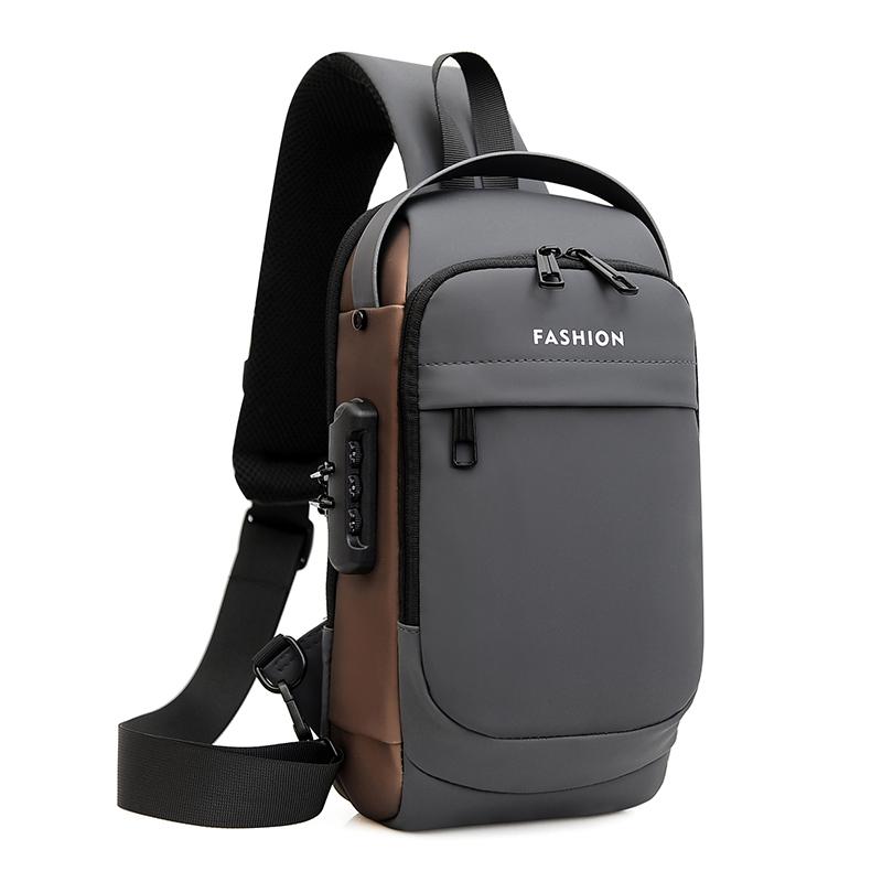 Multifunktionale Diebstahlschutz USB Schulter Crossbody Tasche Reise Sling Rucksack Messenger Tasche Brusttasche Männlich Luxusmarke Herren