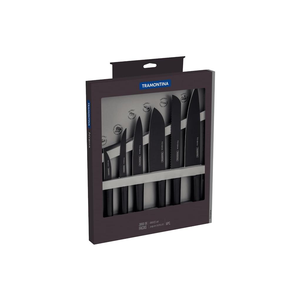 Tramontina Nigma black knife cutlery set of stainless heat antibacterial Respect for the Aged housewarming Made in TRAMONTINA [Antibacterial]