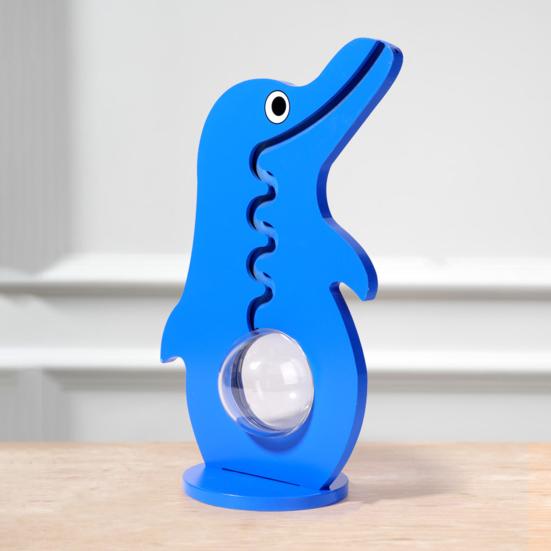 Holz Dinosaurier Sparschwein Klarer Acryl Bauch Münz Bargeld Behälter Jungen Mädchen Cartoon Hund Pinguin Geldsparen Box Dekoration