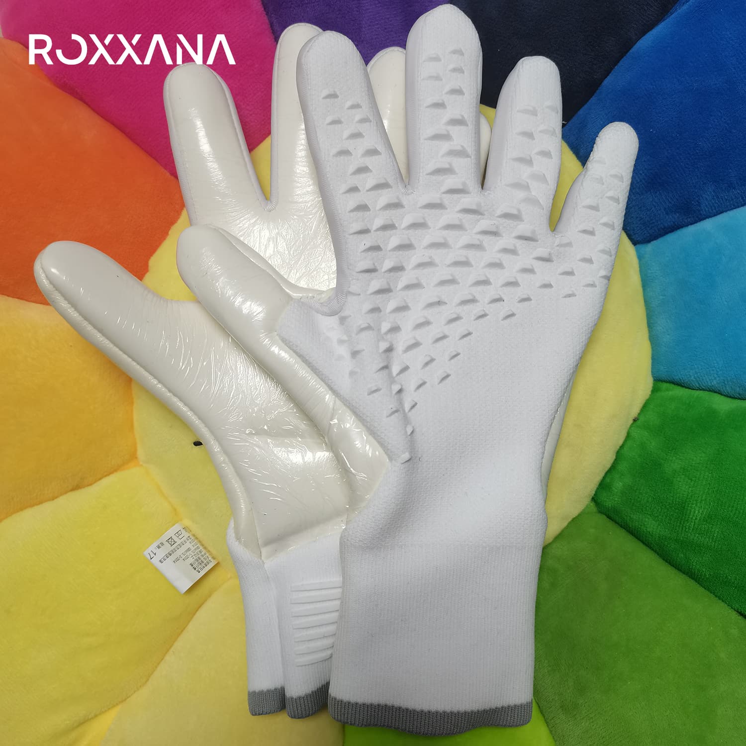 

ROXXANA Дорослі Діти Футбольні воротарські рукавички Дихаючі протиковзкі спортивні рукавички Тренувальні матчі Захист зап ястя Футбольні рукавички Size 10